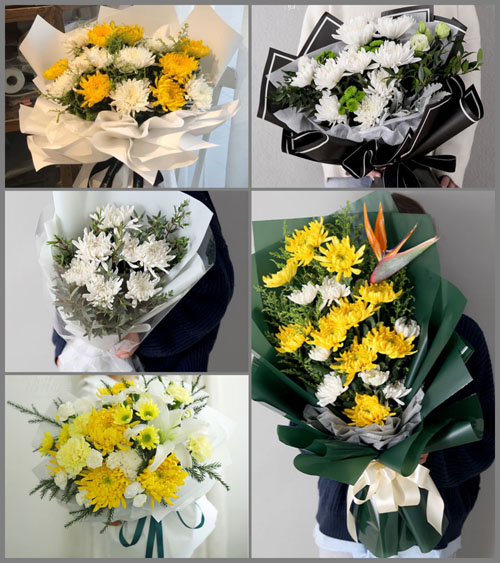 四川阿坝马尔康市日部乡白事花束代送